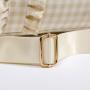 2021 Brand New Designer Large Capacity With Compartment Check Foldable Women Cotton Ruffle Duffel Bag