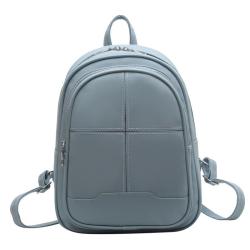 HR638 Women's Backpack New Fashion PU Solid Color Lightweight Sewing Thread Design Bag Women's Daily Fresh and Portable Bag