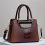 2024 New Bags for women Bright Leather Ladies Large Capacity Handbag with Single Chain Strap Fashionable Portable Style