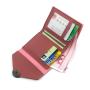 low price Hot Selling Simple Cute Short Wallet Three-fold Small Coin Purse Multi-function Solid Color Wallet For Women
