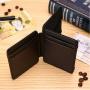 Slim magic wallet custom trifold design pu leather magic wallet for men and women with ID cards credit cards and elastic strap