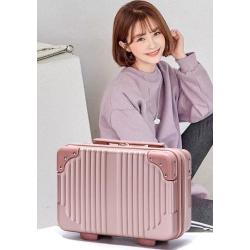 HR753 Handheld Suitcase Small Luggage Box Cute Women's Makeup Box 14 Inch Small Lightweight Travel Box Mini Storage Bag