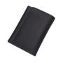 Women's short wallet premium vegetable tanned leather, fashion black crazy horse leather new wallet, trifold ladies wallet