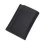 Women's short wallet premium vegetable tanned leather, fashion black crazy horse leather new wallet, trifold ladies wallet