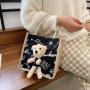 KBW489 Hot Cute Bear Japanese Women Bags Cartoon Students Handbag Trend New Ladies Canvas Bag