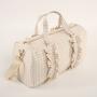 RTS Stock New Polyester Ruffle Personalized Glitter Patches Fashion Custom Women Girl Travel Duffel Bag