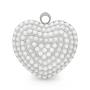 sac tendance 2024 Custom Popular Pearl Rhinestone Handbag Rose Pearl Evening Bags Ladies Heart Shiny Crystal Clutch Bag
