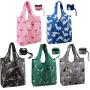 Wholesale Fashion Custom Printed Reusable Eco Tote Grocery Bags Heavy Duty Large Capacity Shopping Bags