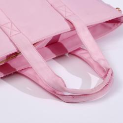 RTS New Products Bright Waterproof  Nylon Women Pink Tote Bag Fashion Ladies Hand Bags Luxury Reusable Shopping Bag
