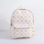 Keymay School Bag Custom Check Printed Backpack Waterproof Nylon Checkered Print School Bags for Girls Students Cute Backpacks