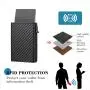 RFID blocking mens slim wallet minimalist vegan leather wallet