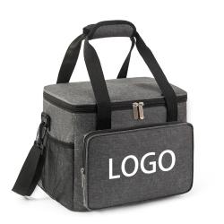 Custom Logo Square Cooler Tote Bag Outdoor Camping Picnic PEVA Thermal Insulation Bento Box Lunch Bag