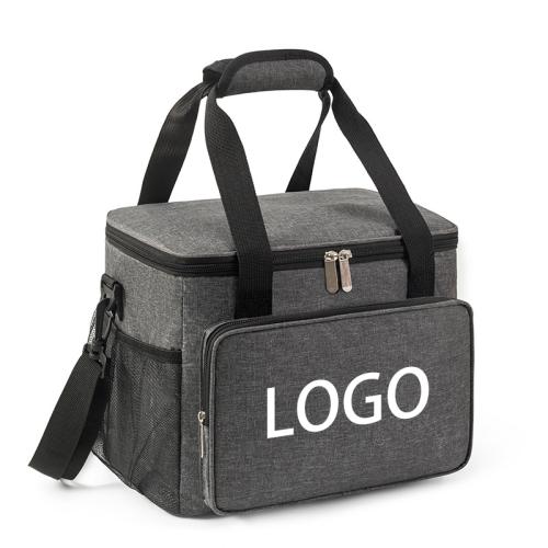 Custom Logo Square Cooler Tote Bag Outdoor Camping Picnic PEVA Thermal Insulation Bento Box Lunch Bag