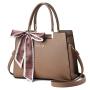 2023 New Fashion Women'S Handbag Large Capacity Litchi Pattern Shoulder Bag With Scarves Wholesale Women Handbags