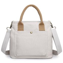 Custom Canvas Ladies Tote Handbags Durable Fashion Female Shoulder Bag Wholesale Crossbody Bag for Women