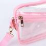 Keymay Custom Candy Color Adjustable Shoulder Strap Multiple Pockets Women's Chest Bags Waterproof Belt Bag Clear Fanny Pack