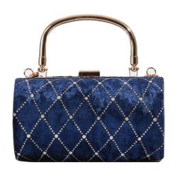 HR515 Women Luxury New Fashion Lingge Texture Handbag Ladies Crossbody Chain Dinner Clutch Bag PU Leather Lock Drum Shaped Bag