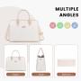 LOVEVOOK 15.6In Tote Work Bags 2pcs/set waterproof Canvas Briefcase Shoulder Bag Office Laptop Bag Purses and Handbags for Women