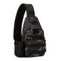 USB Charging Chest Bag Unisex Cycling Sports Bag with Water Bottle One Shoulder Casual Backpack Zipper Closure