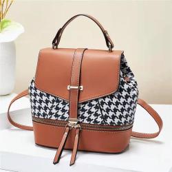 Fashion Lady Designer Bags Classic Swallow Gird Solid Color PU Leather Backpack Women Metal Zipper & Flap Buckle Satchel Purse