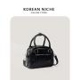 PU Material Soft Zipper Handbag Shoulder Shopping Tote Bag With Design Shopping Bags Women Shoulder