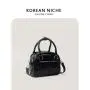 PU Material Soft Zipper Handbag Shoulder Shopping Tote Bag With Design Shopping Bags Women Shoulder