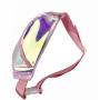 Stock Holographic Clear Iridescent Waist Bag Colorful Adjustable 19 to 47" Waist Strap Shiny Cheap Bum Travel Fanny Pack Women