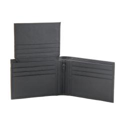 Bifold Wallet With Flap ID Window Top Grain Leather Wallet for Men RFID Blocking Leather Billfold
