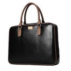 Genuine Cow Skin Leather Business Briefcase Tote Bag with Custom Logo China Factory Custom Briefcase Bag