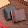 Men Horizontal Wallet Money Clip Card Holder Multifunctional Soft Leather Wallet Multi Card Position Large Capacity Men's Wallet