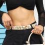 fashion ladies belt quality personalized women belt with letter metal Belt in the jeans or in the skirt special customization