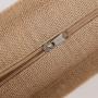 Customized portable burlap PVC transparent window burlap bag storage jute cloth bag waterproof tote burlap bag