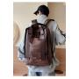 ZF346 Unisex Laptop Backpack Fashion Trendy PU Leather Business Custom College School Bag Cool Boy Leisure Travel Backpack