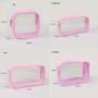 Keymay Washroom Brush Organizer Waterproof Pouch Zip Lock PVC Cosmetic Bag Transparent Portable Clear Makeup Bag