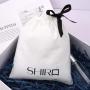 Recyclable Organic Single String Cotton Skincare Product Packaging Bag Custom Logo Printed Muslin Dust Makeup Pouch