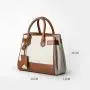 Canvas Match Pu Leather Women Tote Bag Customized Logo Factory Manufacture Large Capacity 2023 New Arrivals