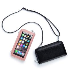 Fashion leather cross body phone bag touch screen phone crossbody bags women leather cell phone bag