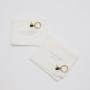 High End Silver Logo Brush Flap Cotton Canvas Jewelry Pouch Envelope Mirror Gift Bracelet Jewelry Packaging Bag