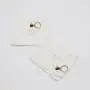 High End Silver Logo Brush Flap Cotton Canvas Jewelry Pouch Envelope Mirror Gift Bracelet Jewelry Packaging Bag