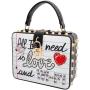 2024 custom factory square Rivet Popular Women Luxury Box Handbag Fashion Hand Bags Chain Shoulder Purses For Ladies