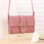 2022 New Fashion Trend Women's Bag Leisure High Texture Pu Deer Lingge Small Square Bag Solid Color Single Shoulder Messenger Ba