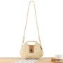 ZF371 New Fashion Shell Handbag Rattan Woven Bag For Summer Shoulder Bags For Girl Lovely Rattan Woven Ladies Bags