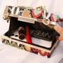 New Snake Pattern One Shoulder Retro Acrylic Chain Box Small Square Bag