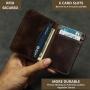 Factory wholesale Vegetable Tan Leather Mens Leather Bifold Wallet Rfid Wallet bifold card holder