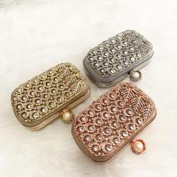 Wholesale trendy small handbags ladies purse gold evening bag rhinestone party bags women elegant bag