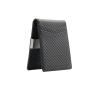 Slim card wallet RFID blocking carbon fiber leather wallet for men