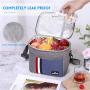 Gelory Wholesale Aluminum Foil Lunch Cooler Bag Waterproof Portable Thickened Stripe Insulation Lunch Box Bag