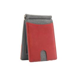 Custom LOGO slim wallet US Custom hot-selling rfid genuine leather men money clip wallet