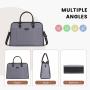LOVEVOOK 15.6 In Laptop Tote Work Bags Canvas Briefcase Lightweight Handbag Shoulder Bag Office College Laptop Bag for Women