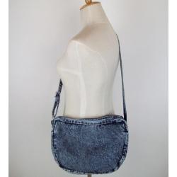 Women's New Fashionable Washed Denim Satchel Backpack Two-Strap Waterproof Student Messenger Bag with Dumpling Snowflake Design